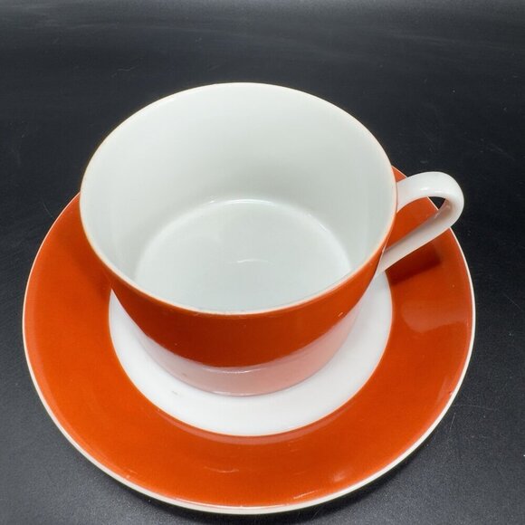 Fitz And Floyd Porcelain Teacup And Saucer Set Rondelet Pattern Vintage 1980s - Picture 9 of 12